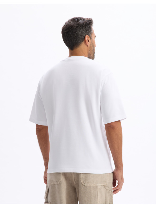 Celio Bílé pánské tričko Celio Gehem