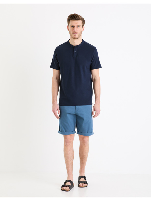 Celio Tmavě modré pánské basic polo tričko Celio Gesohel