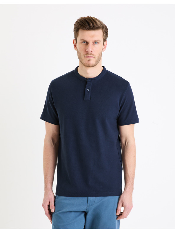 Celio Tmavě modré pánské basic polo tričko Celio Gesohel