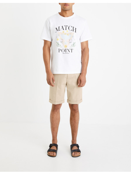 Celio Béžové pánské kraťasy Celio Doevanbm