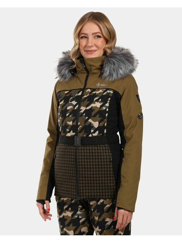 Kilpi Dámská lyžařská bunda Kilpi CLAIR-W Khaki