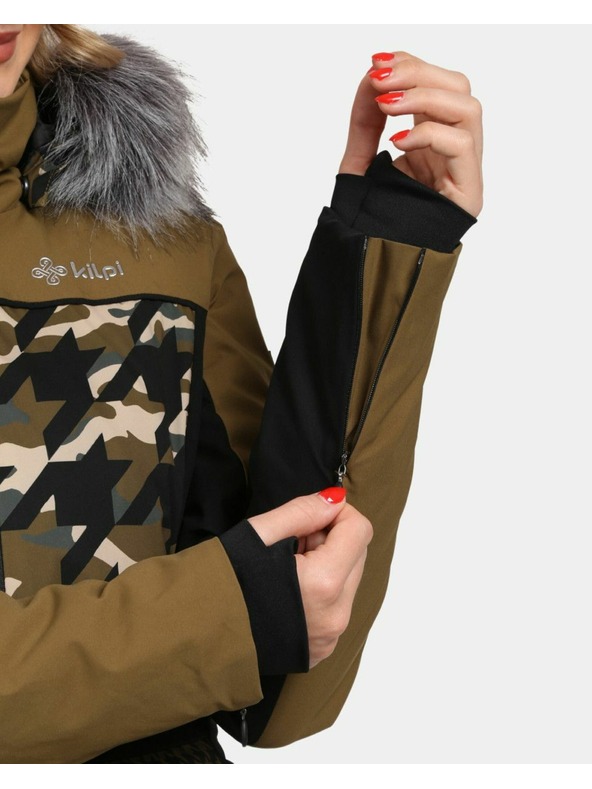 Kilpi Dámská lyžařská bunda Kilpi CLAIR-W Khaki