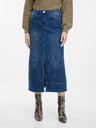 Orsay Tmavě modrá dámská džínová maxi sukně ORSAY