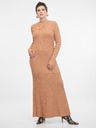 Orsay Světle hnědé dámské maxi šaty ORSAY