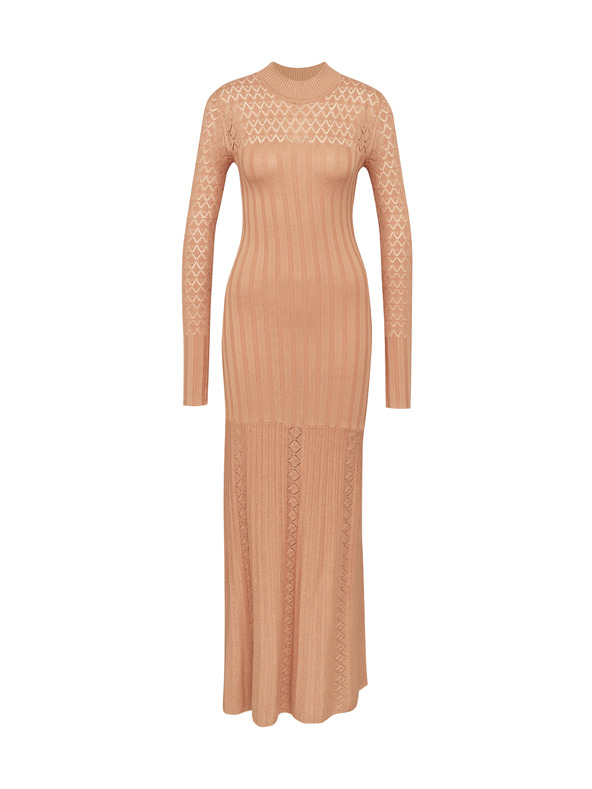 Orsay Světle hnědé dámské maxi šaty ORSAY