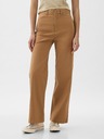 GAP Khaki kalhoty High Stride wide-leg ankle GAP