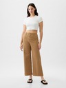 GAP Khaki kalhoty High Stride wide-leg ankle GAP