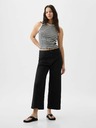 GAP Khaki kalhoty High Stride wide-leg ankle GAP