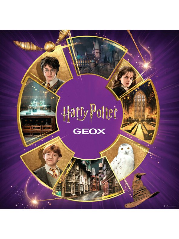 Geox Bílé chlapecké tenisky Geox Eclyper Harry Potter