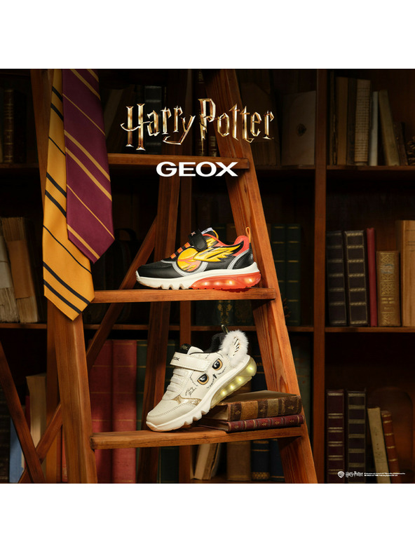 Geox Černé chlapecké tenisky Geox Ciberdron Harry Potter