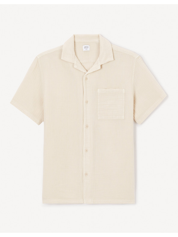 Celio Krémová pánská košile Celio Bagaz