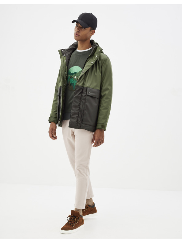 Celio Tmavě zelená bunda Celio Supheatgum