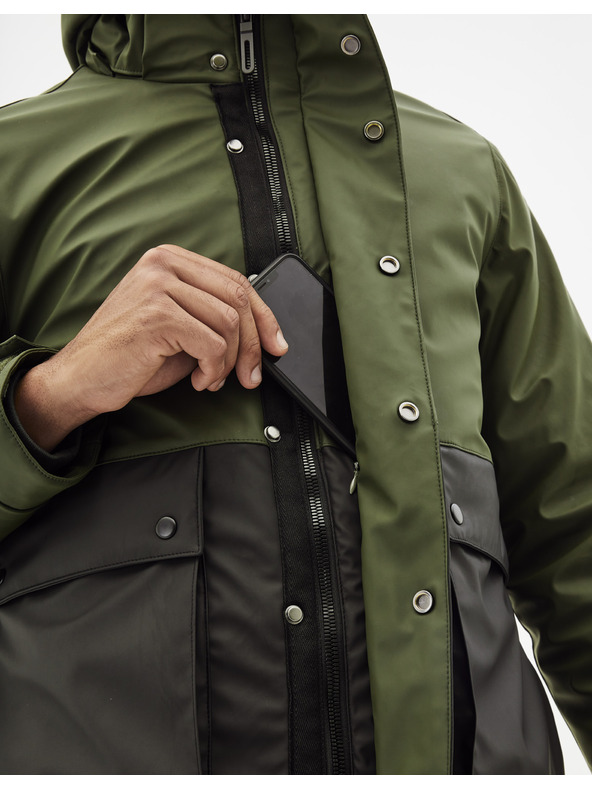 Celio Tmavě zelená bunda Celio Supheatgum