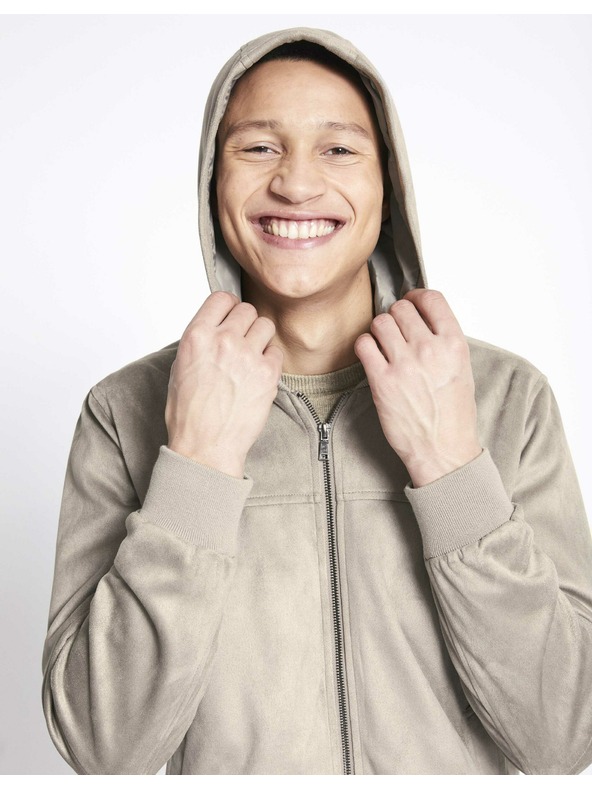 Celio Světle šedá pánská bunda Celio Nudaim