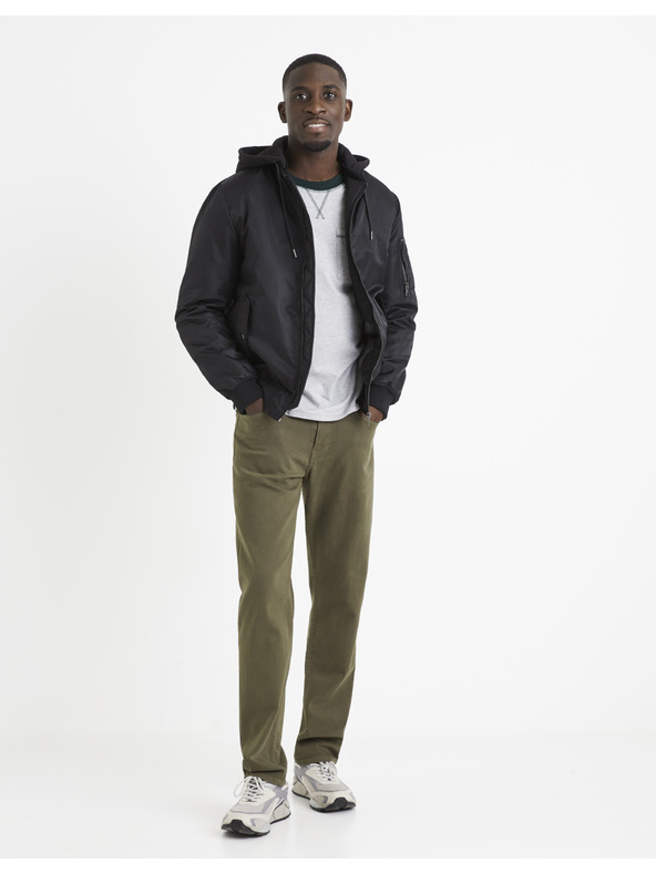 Celio Khaki pánské kalhoty Celio Vopry1