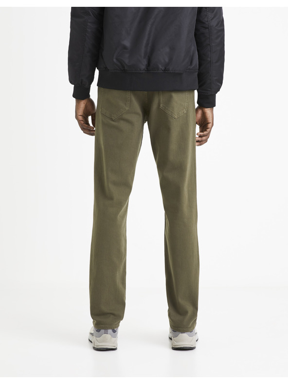 Celio Khaki pánské kalhoty Celio Vopry1