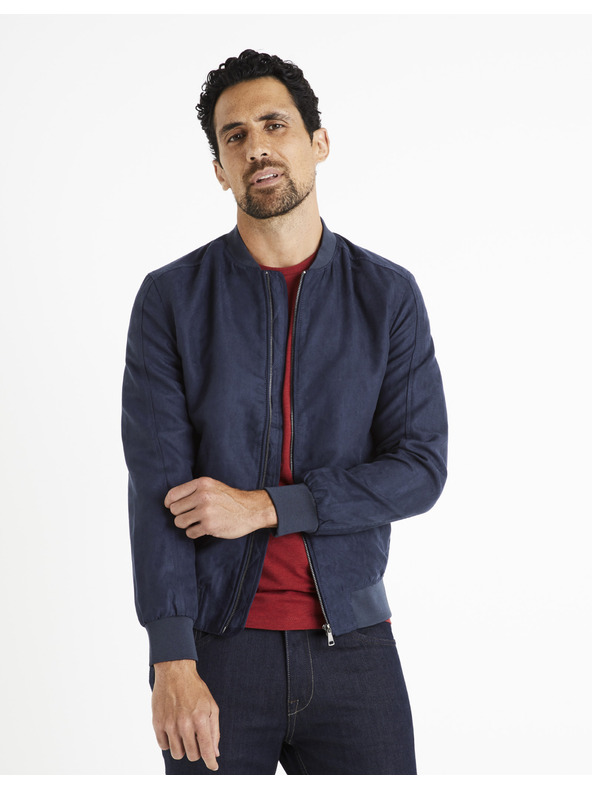 Celio Tmavě modrý pánský bomber Celio Cutuk
