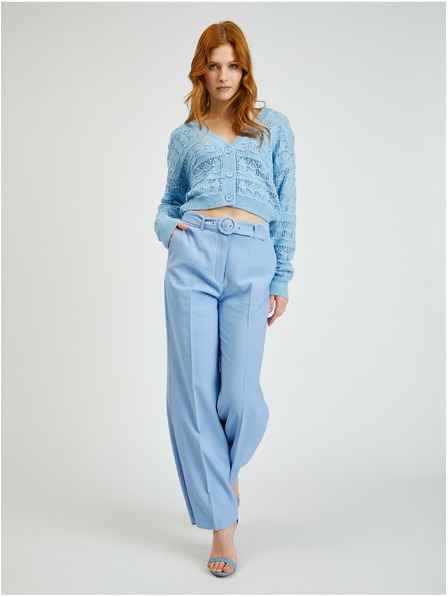 Orsay Světle modrý dámský vzorovaný kardigan ORSAY