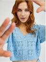 Orsay Světle modrý dámský vzorovaný kardigan ORSAY