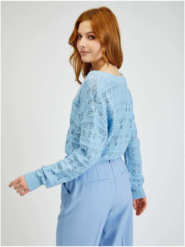 Orsay Světle modrý dámský vzorovaný kardigan ORSAY