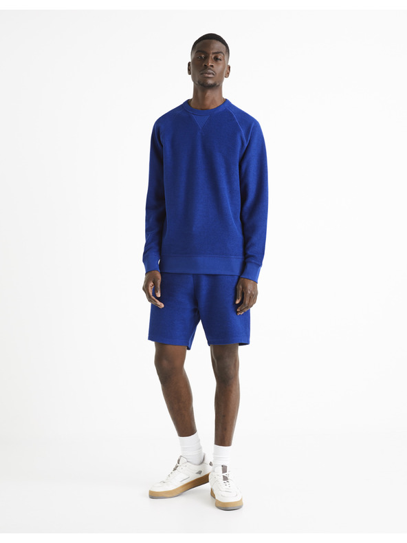 Celio Tmavě modré pánské teplákové kraťasy Celio Doreverse