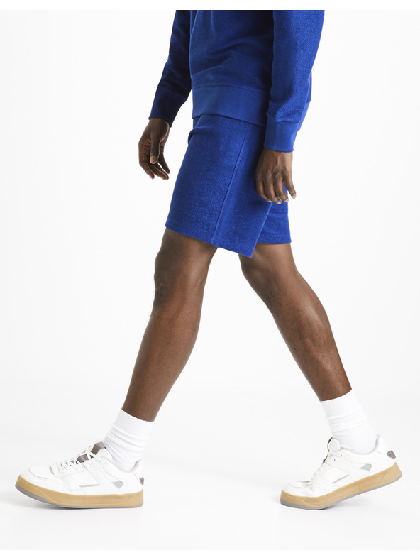 Celio Tmavě modré pánské teplákové kraťasy Celio Doreverse