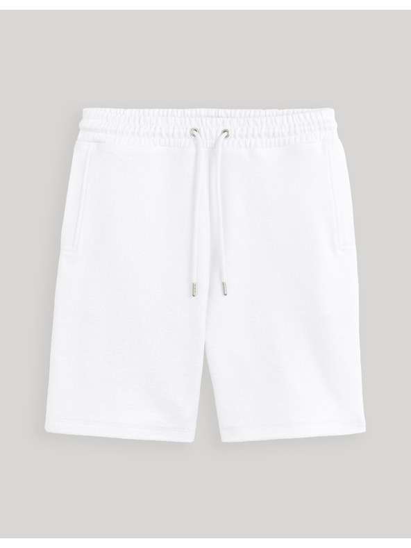 Celio Bílé pánské teplákové kraťasy Celio Doreverse