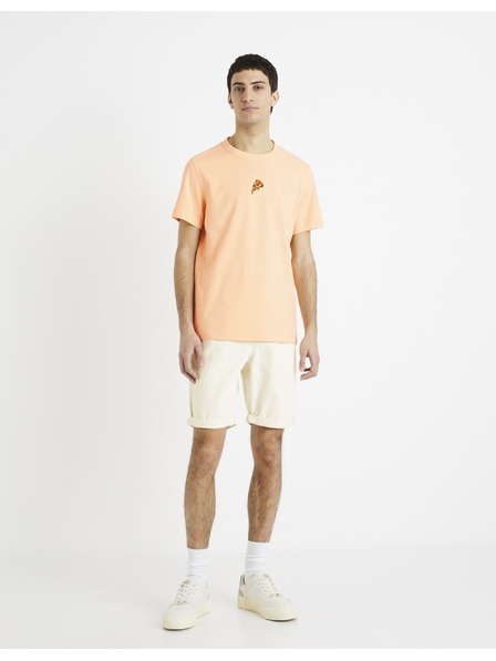 Celio Krémové pánské džínové kraťasy Celio Dojogdenbm