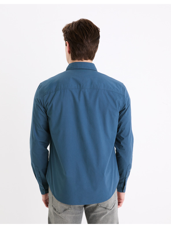 Celio Tmavě modrá pánská košile Celio Gagusti2