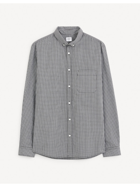 Celio Černá pánská vzorovaná košile Celio Gaopur