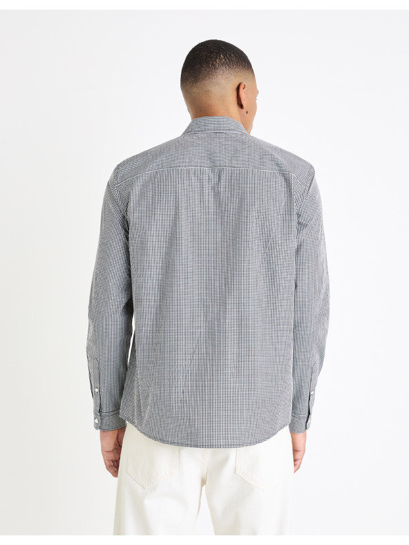 Celio Černá pánská vzorovaná košile Celio Gaopur