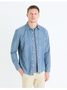 Celio Modrá pánská džínová košile Celio Gagusti1