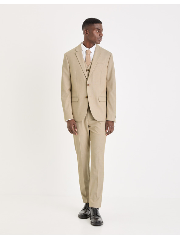 Celio Béžové pánské sako Celio Funew2