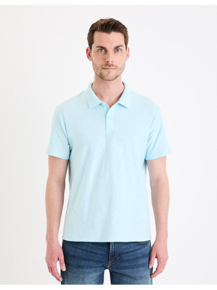 Celio Tyrkysové pánské basic polo tričko Celio Feflame