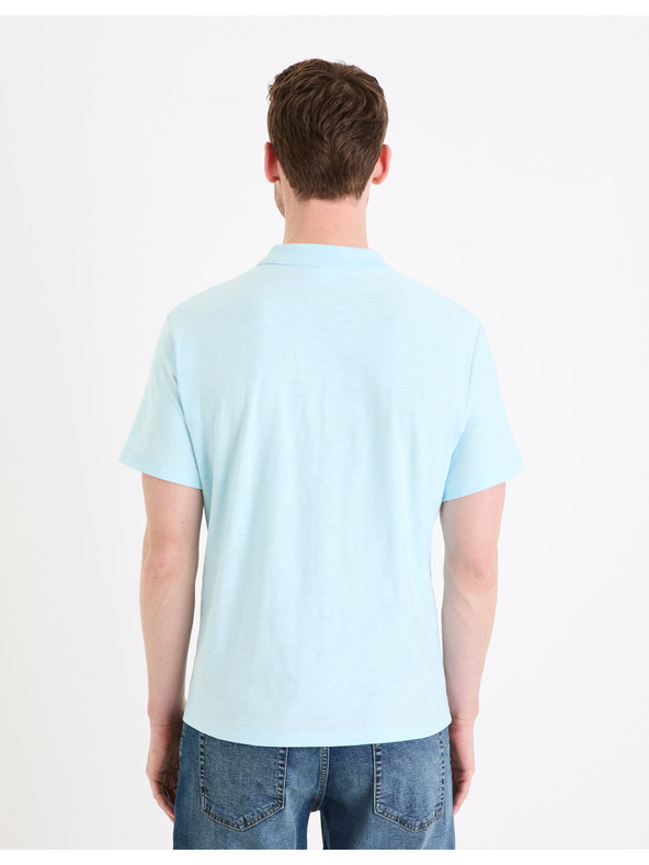 Celio Tyrkysové pánské basic polo tričko Celio Feflame