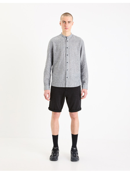 Celio Černé pánské džínové kraťasy Celio Boknitbm