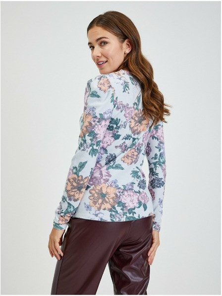 Orsay Světle šedé dámské květované tričko ORSAY