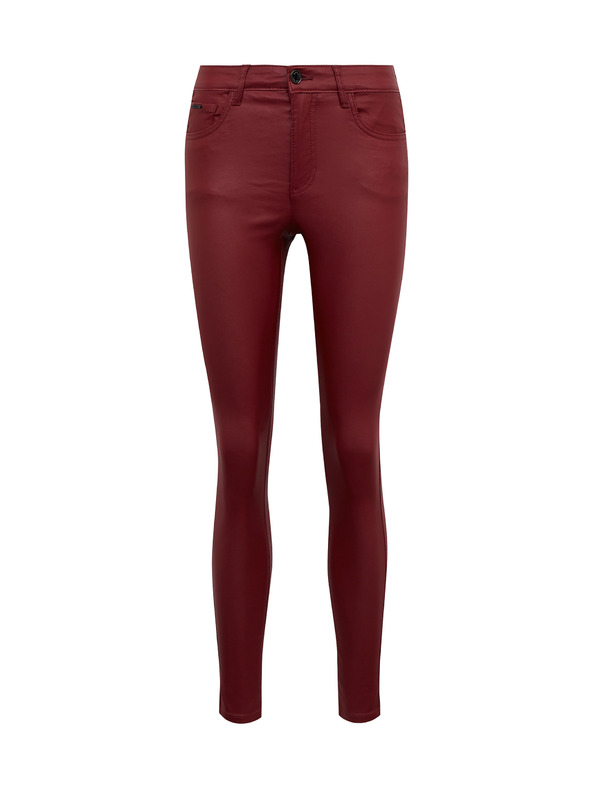 Orsay Vínové dámské skinny fit kalhoty ORSAY