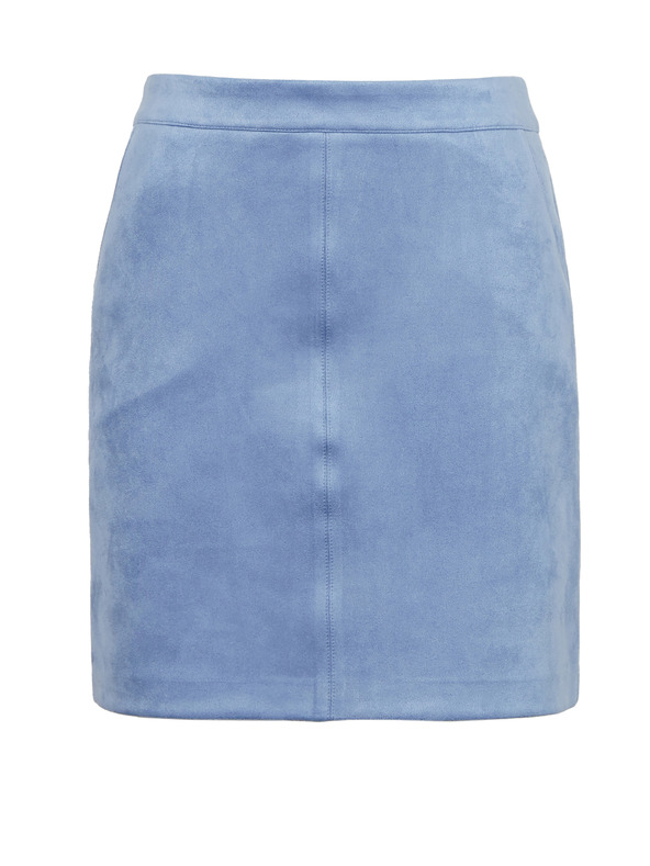Orsay Světle modrá dámská sukně v semišové úpravě ORSAY