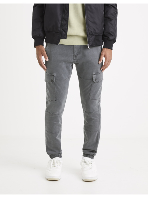 Celio Šedé kalhoty Celio Solyte