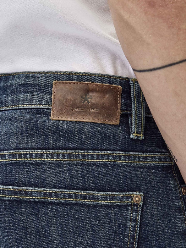 Celio Tmavě modré pánské straight fit džíny Celio