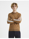 Celio Hnědý svetr s příměsí vlny Celio Veritas