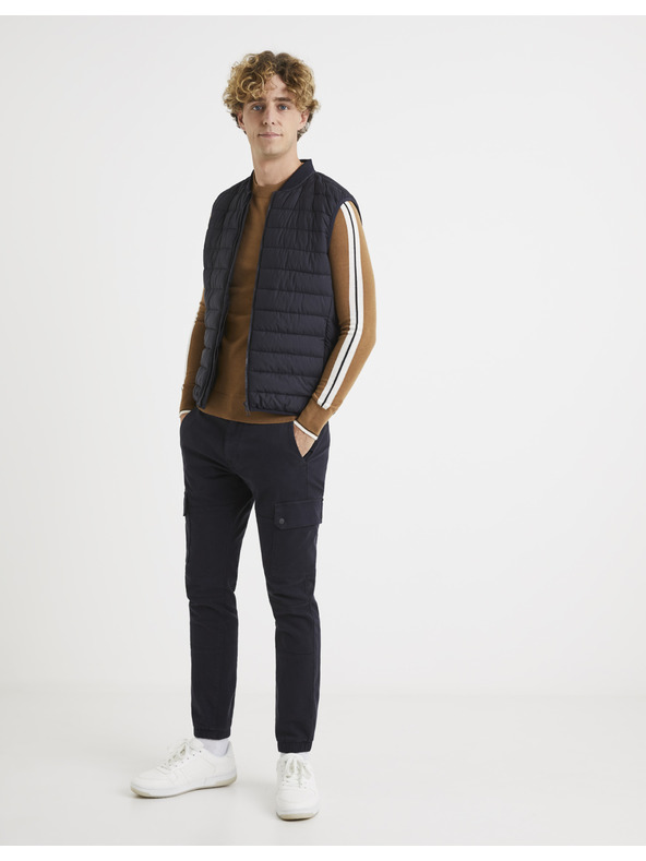 Celio Hnědý svetr s příměsí vlny Celio Veritas