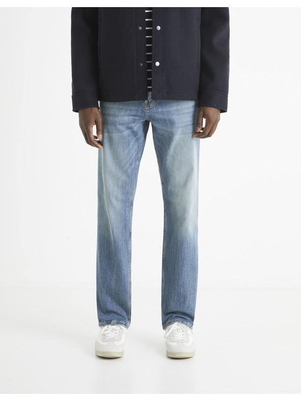 Celio Světle modré pánské straight fit džíny Celio C5