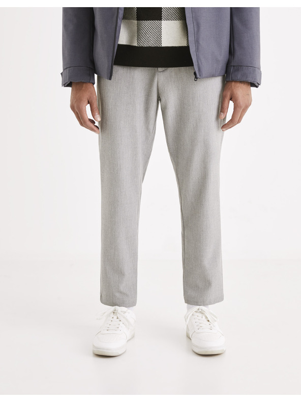 Celio Šedé pánské kalhoty Celio 24H Avoclair