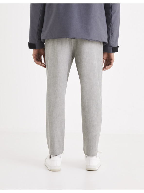 Celio Šedé pánské kalhoty Celio 24H Avoclair