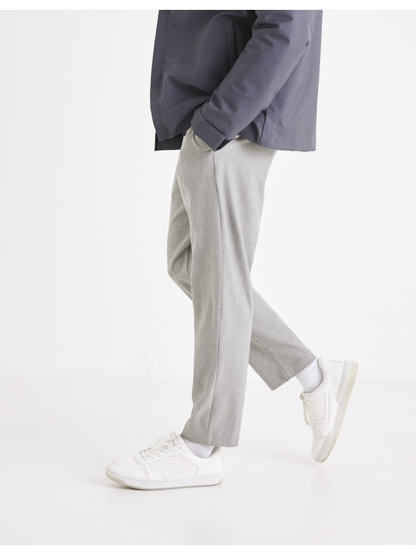 Celio Šedé pánské kalhoty Celio 24H Avoclair