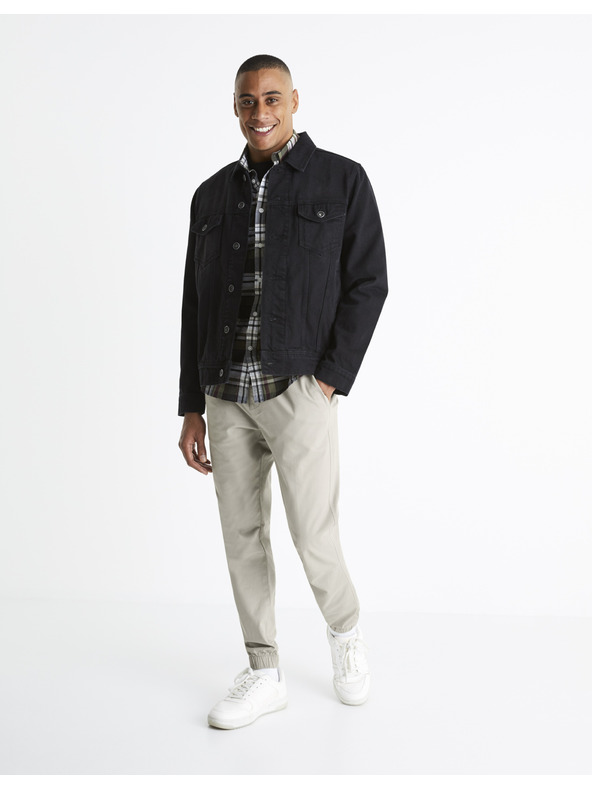 Celio Světle šedé pánské kalhoty Celio Voyage