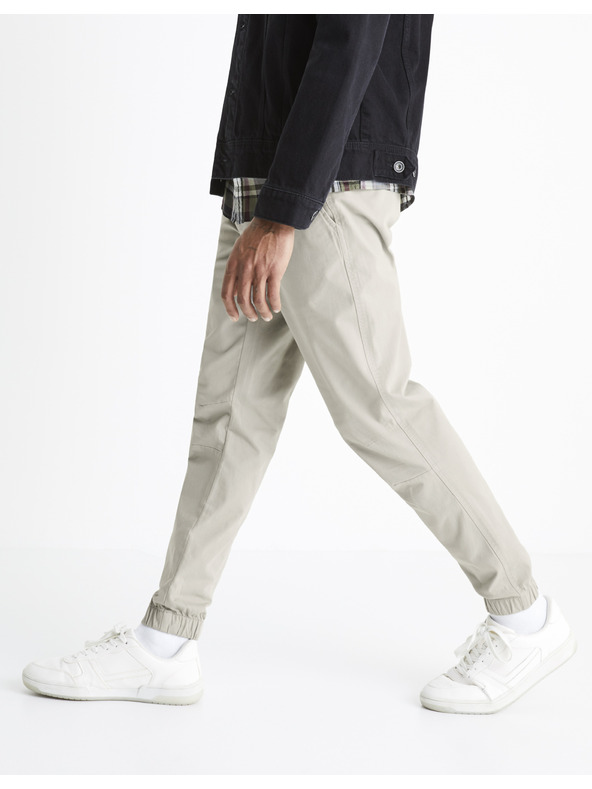 Celio Světle šedé pánské kalhoty Celio Voyage