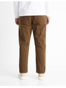 Celio Hnědé pánské kalhoty Celio Cochicrop